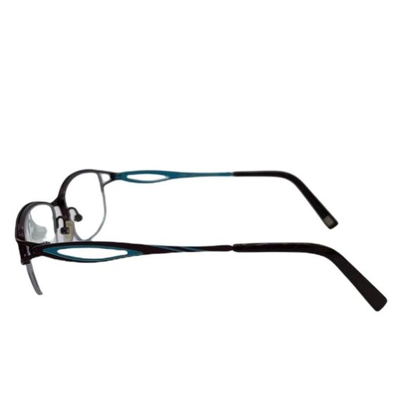 Cafe Lunettes 135 Half-Rim Cafe 3199 Metal Eyeglasses Frame with Cut-Outs - Picture 3 of 16